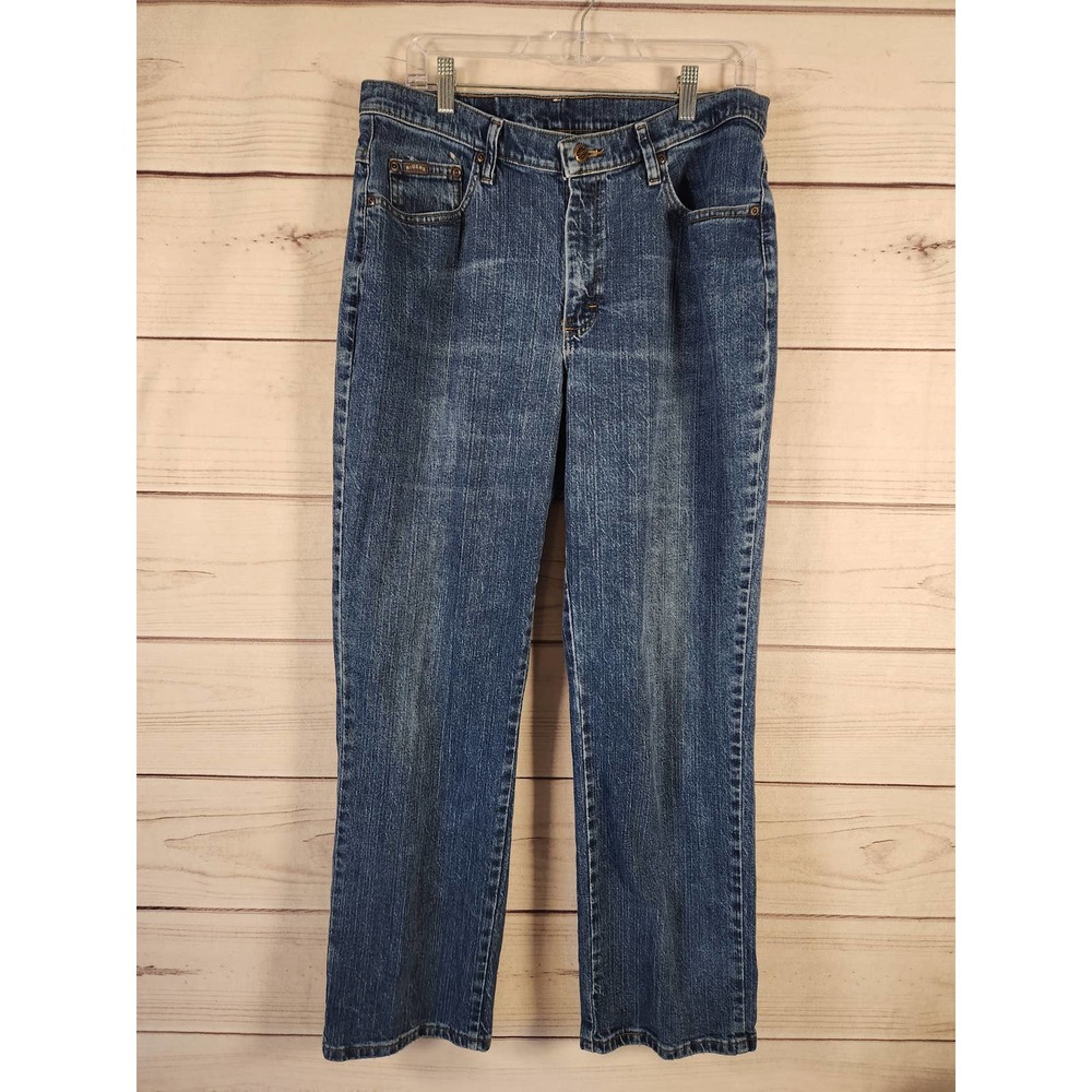 Riders by Lee Womens Mom Jeans High‎ Waist Superior Fit Stretch Dark Wash 14